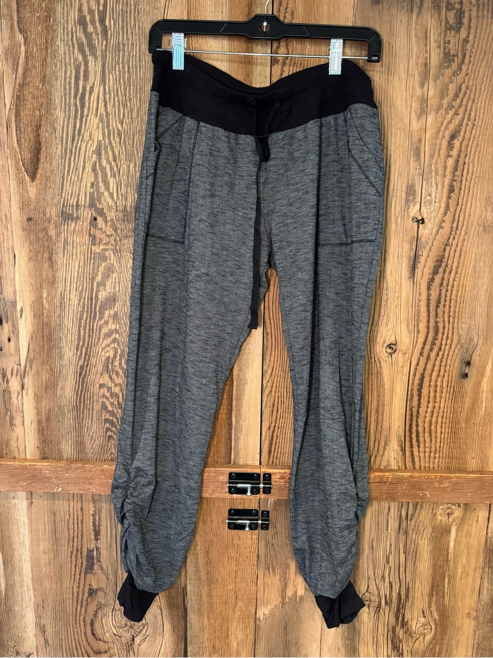 NUX Gray Jogger Sweatpants with Black Waistband Sz lg ?